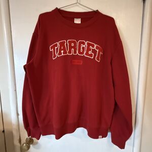 Target Wondershop Crew Sweatshirt Red Crewneck Logo Limited Edition | Mens XL